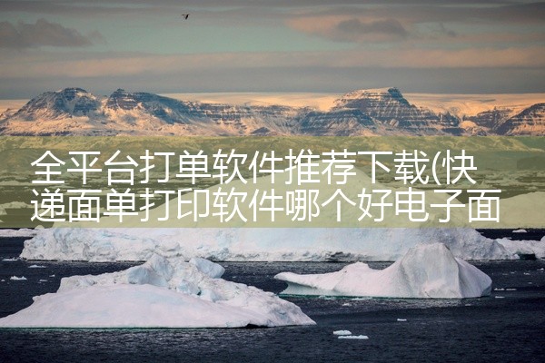 全平台打单软件推荐下载