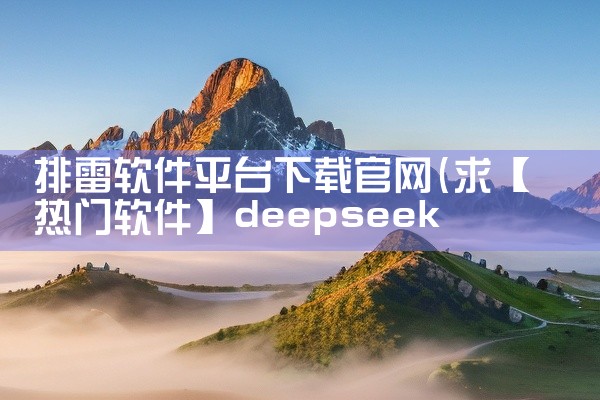 排雷软件平台下载官网