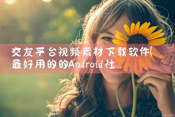 交友平台视频素材下载软件