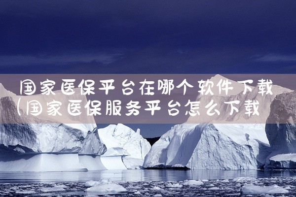 国家医保平台在哪个软件下载